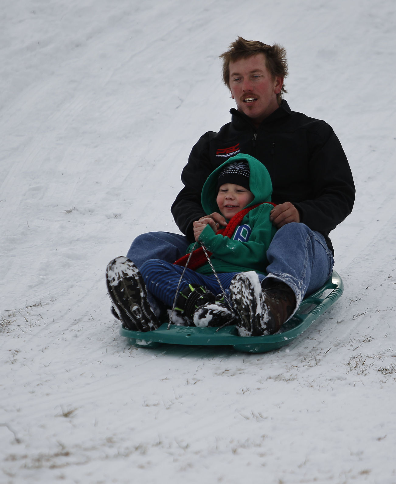 Sledding on Christmas Day